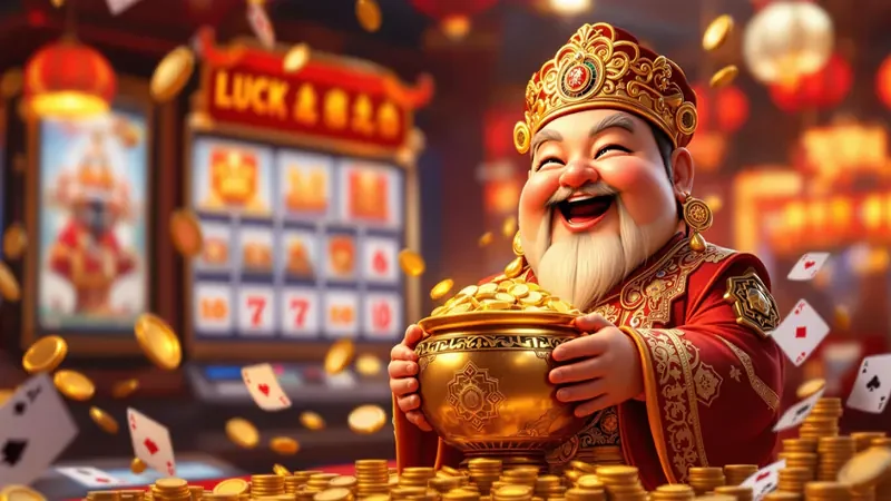 หน้าจอเกมสล็อตที่แสดงรีล สัญลักษณ์ไวลด์ และสแกตเทอร์